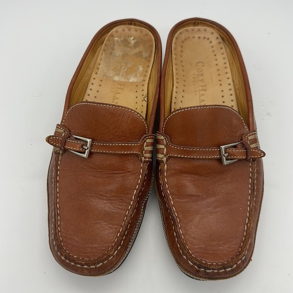Cole Haan Country Womens Mules Slides Driving Mocs Sz 6B Saddle Leather - Picture 3 of 12